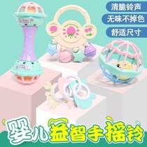 Baby Toys 3-6-12 Months Newborns Hand Rocking Bells Gum Toy Hands Catch Ball Tumblle Drum Toy