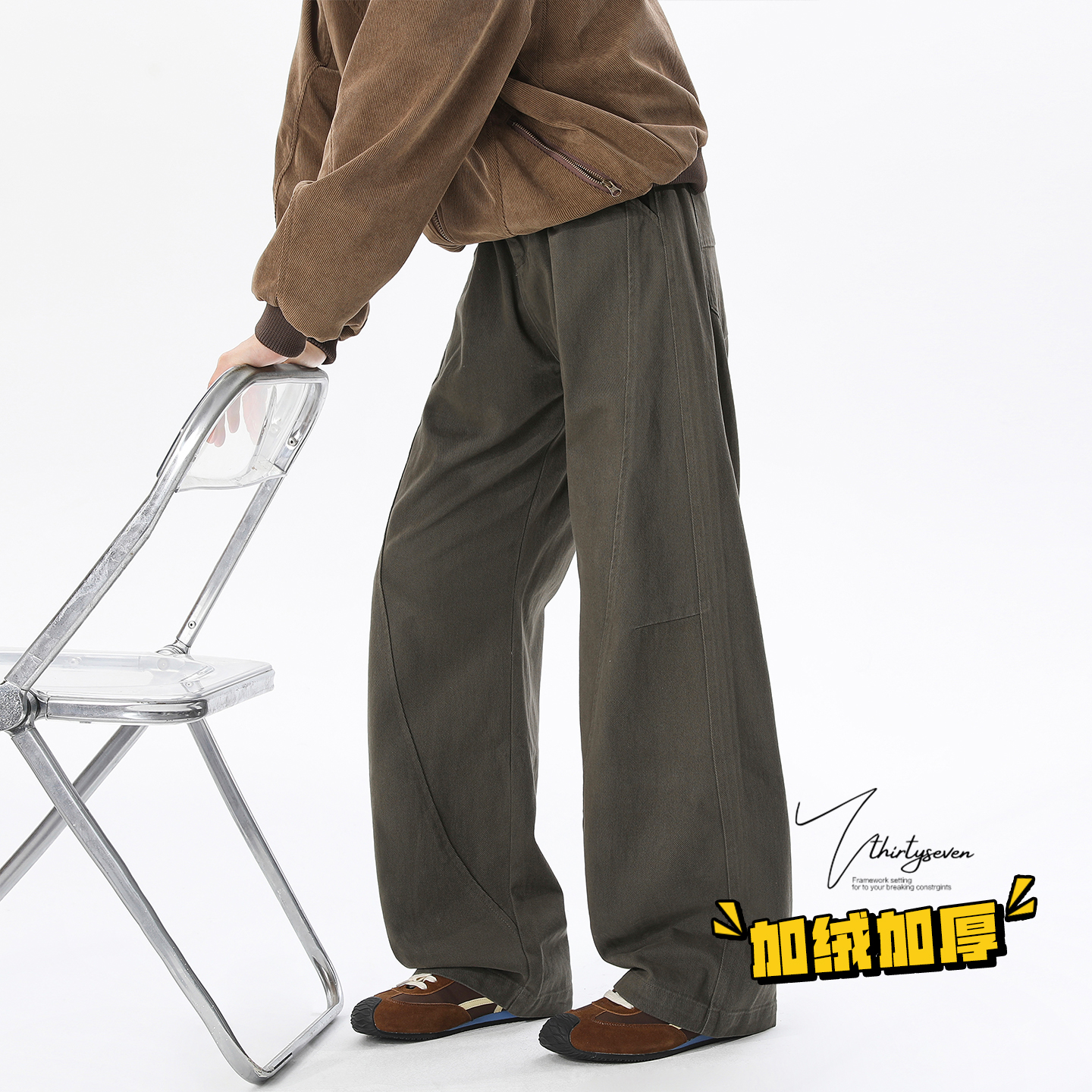 American style deconstructed tailoring scimitar overalls for men