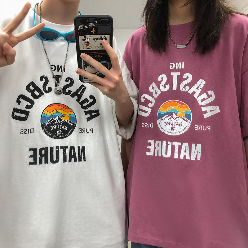 短袖t恤男情侣装夏装新款韩版潮流 v37T恤