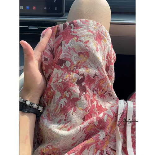 V37美式夏威夷海滩度假运动短裤男夏季潮牌花卉满印休闲五分裤子 - 图3