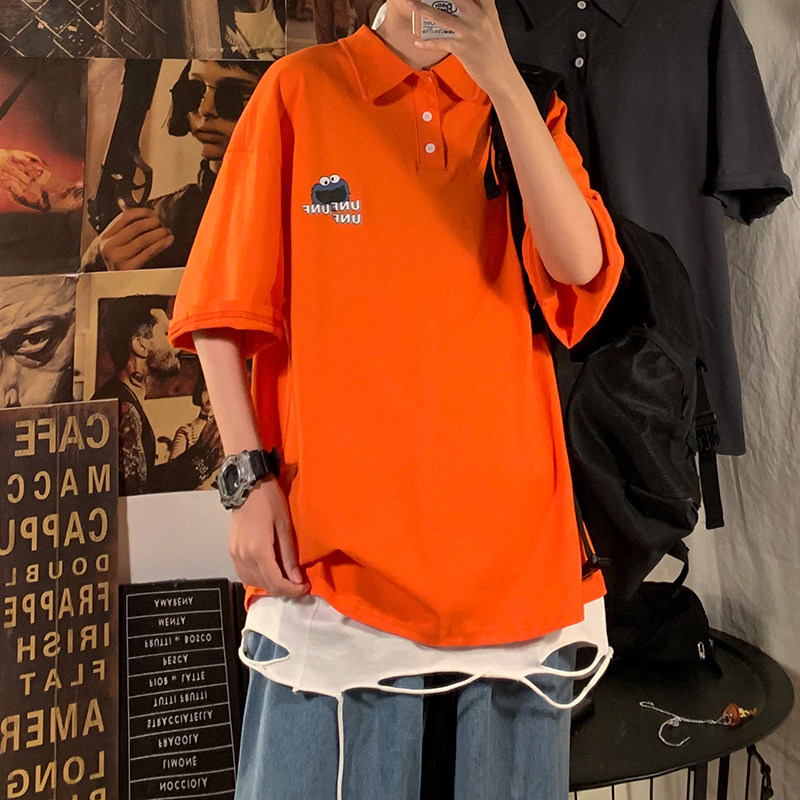 短袖港风潮流宽松学生原宿风t恤 v37T恤