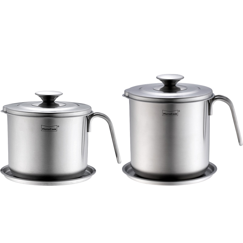 慕厨滤油壶304不锈钢大容量带盖装热油罐厨房储油用品过滤倒油瓶 - 图0