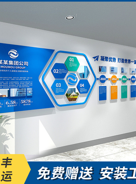企业文化墙设计定制公司办公室背景墙团队励志员R工风采展示照片