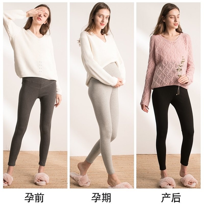 孕妇外穿托腹加绒春秋款秋装打底裤 歌尔琪孕妇打底裤