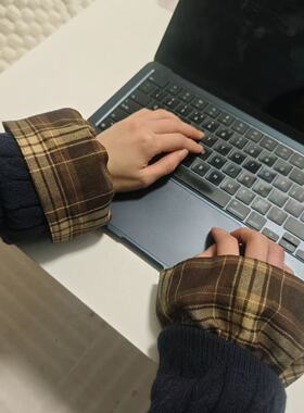 日式格子假袖口 毛衣羽绒服内搭装饰袖套 花边拼接假衬衫袖口多色