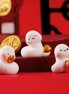 新年招财小蛇生肖摆件装饰品创意