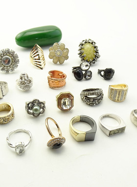 紫色食指戒水晶个性流行