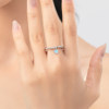 Modian S925 Silver Dopamine Beaded Retractable Ring