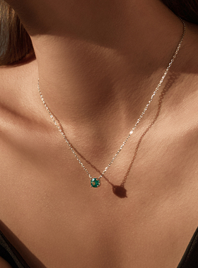 摩典S925银帕拉伊巴色玫瑰切项链