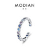 Modian S925 sterling silver retro color matching cold style ring