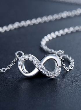 轻奢莫比乌斯情人礼物锁骨链女银