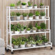 Floor-standing storage rack flower rack living room balcony succulent flower pot bracket oblique trapezoidal iron plant display shelf