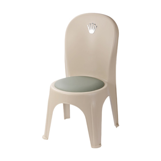Home comfortable sedentary stool back chair plastic thickened adult and child shoe changing stool simple and fashionable children's dining chair