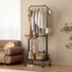Simple removable floor-standing folding coat rack