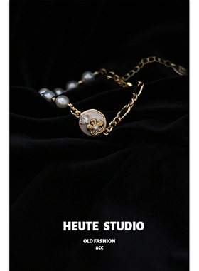 设计师款花朵珍珠手链