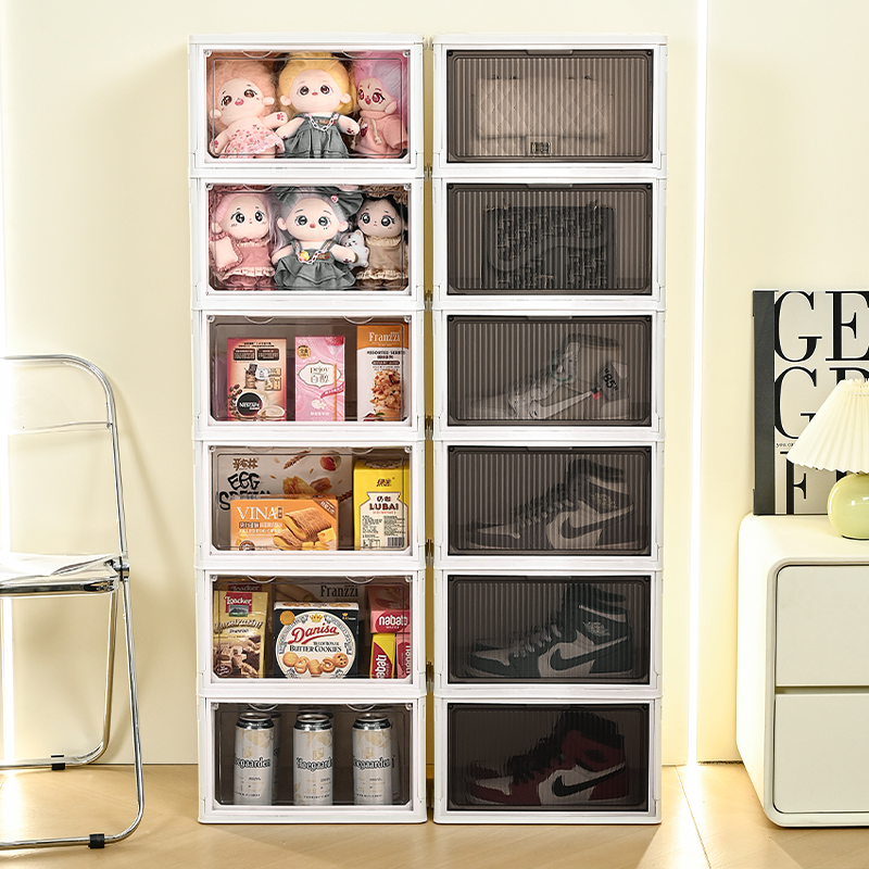 GOTO优选鞋盒收纳盒aj球鞋可折叠棉花娃娃展示柜包包收纳展示神器 - 图1