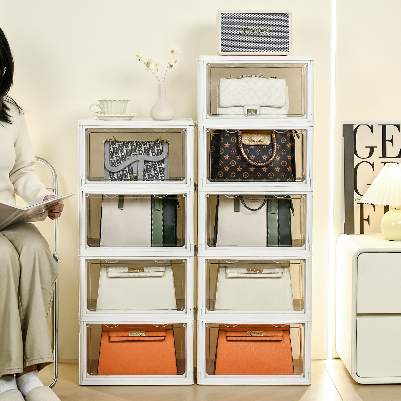 GOTO优选鞋盒收纳盒aj球鞋可折叠棉花娃娃展示柜包包收纳展示神器 - 图0