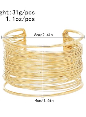 民族风敦煌公主金色开口多圈手镯