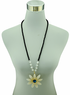 法式复古雏菊多层流苏珍珠项链女