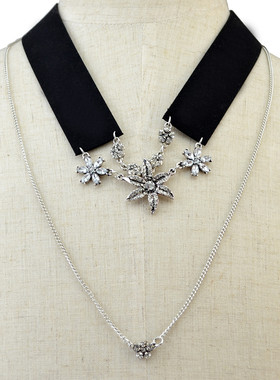 韩版复古叠戴气质颈链配饰