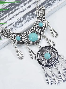 仿松石欧美波西米亚风水滴吊坠