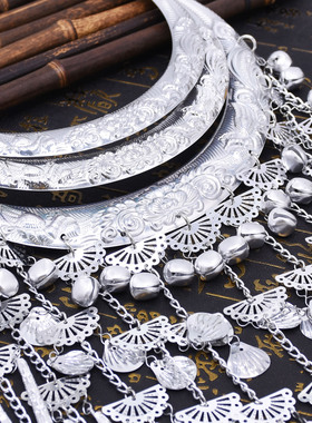 苗族项圈复古民族风流苏铃铛颈圈