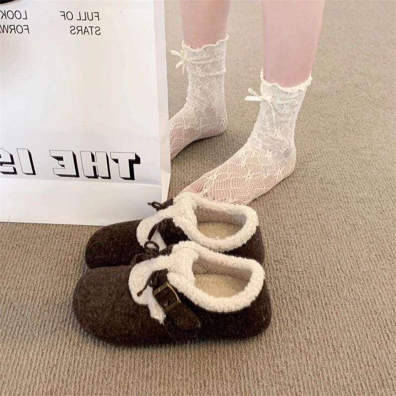 大码女鞋41到43勃肯鞋2025秋冬新款加绒豆豆鞋灰色毛毛棉鞋子平底,淘宝优惠券,粉丝福利购,淘宝优惠卷