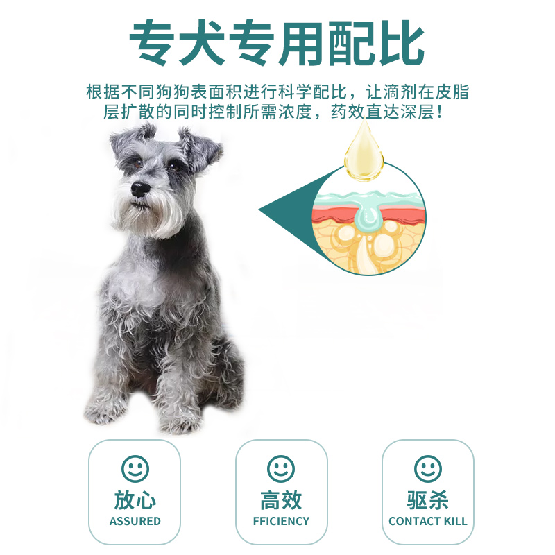 雪纳瑞驱虫药体内外一体狗狗专用驱虫滴剂去跳蚤圈虱子蜱虫打虫药
