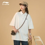 Li Ning, футболка polo, летняя хлопковая рубашка, короткий рукав, для влюбленных, оверсайз