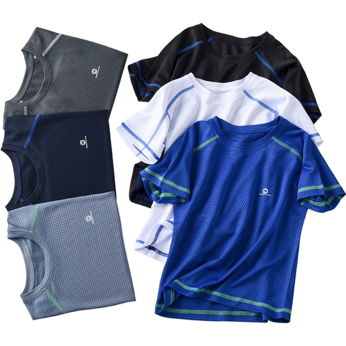 Летняя одежда, быстросохнущая детская летняя футболка с коротким рукавом для мальчиков, коллекция 2022, подходит для подростков