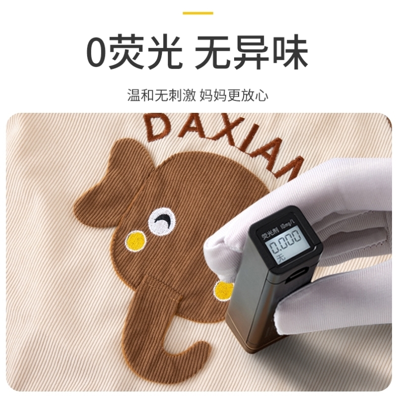 Children's smock corduroy autumn and winter long-sleeved outer wear waterproof anti-dirty reverse clothing baby eating bib baby apron