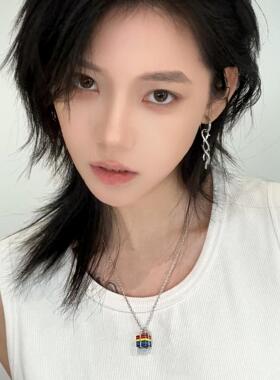 OUTR彩虹925银礼物项链