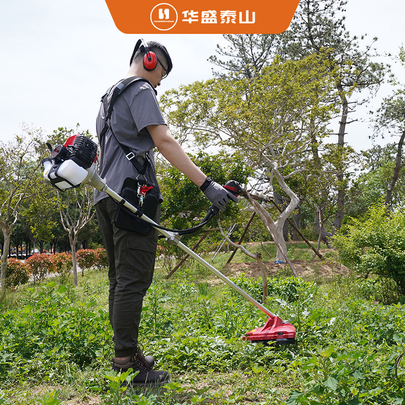 华盛割草机汽油机小型家用农用收割除草背负多功能开荒园林割灌机 - 图0