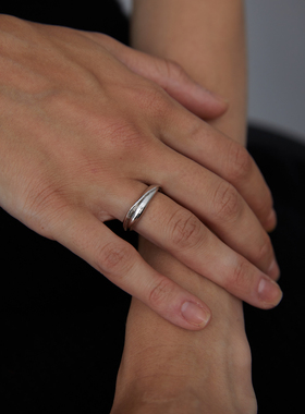 ABOAB925银厚镀金简约雕塑肌理