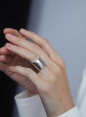 ABOAB925银厚镀金简约雕塑肌理