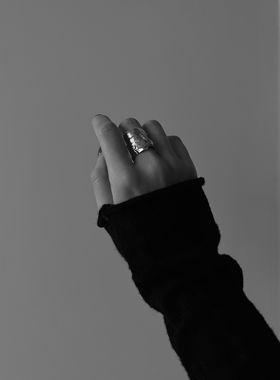 ABOAB925银厚镀金极简戒指原创设计