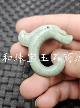 包邮贵州翠仿古龙玉石挂件