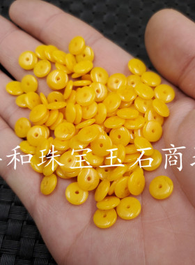 仿蜜蜡平安扣散珠隔片配件