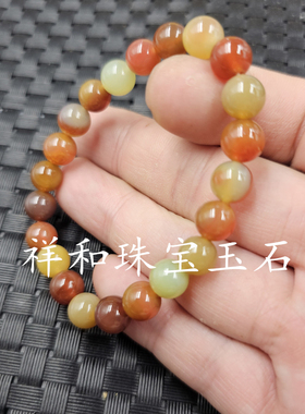 包邮8毫米盐源玛瑙圆珠玉石手链