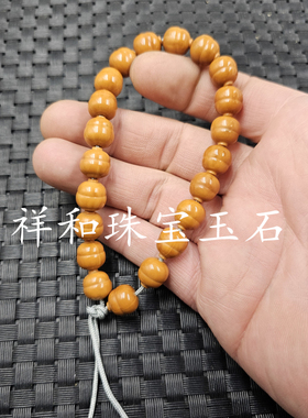 猴头桃核葫芦手把件绳子