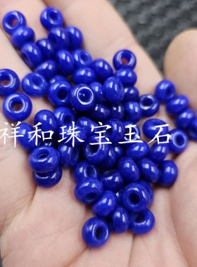 石英岩玉大孔平安扣玉石散珠
