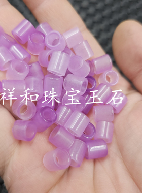 石英岩玉大孔路路通玉石散珠珠子
