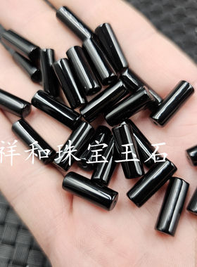 黑玛瑙直管桶珠玉石散珠