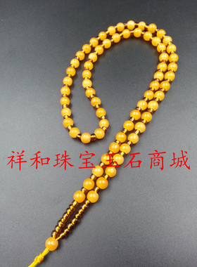 diy配件仿黄龙玉米珠黄色玉石