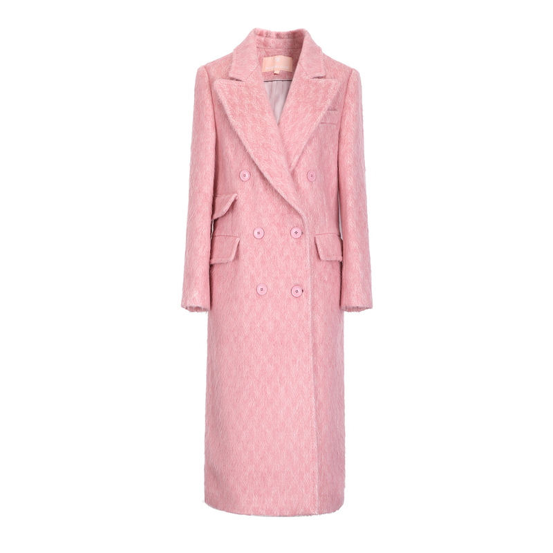 商场同款doublove贝爱羊驼毛大衣 doublelove毛呢外套