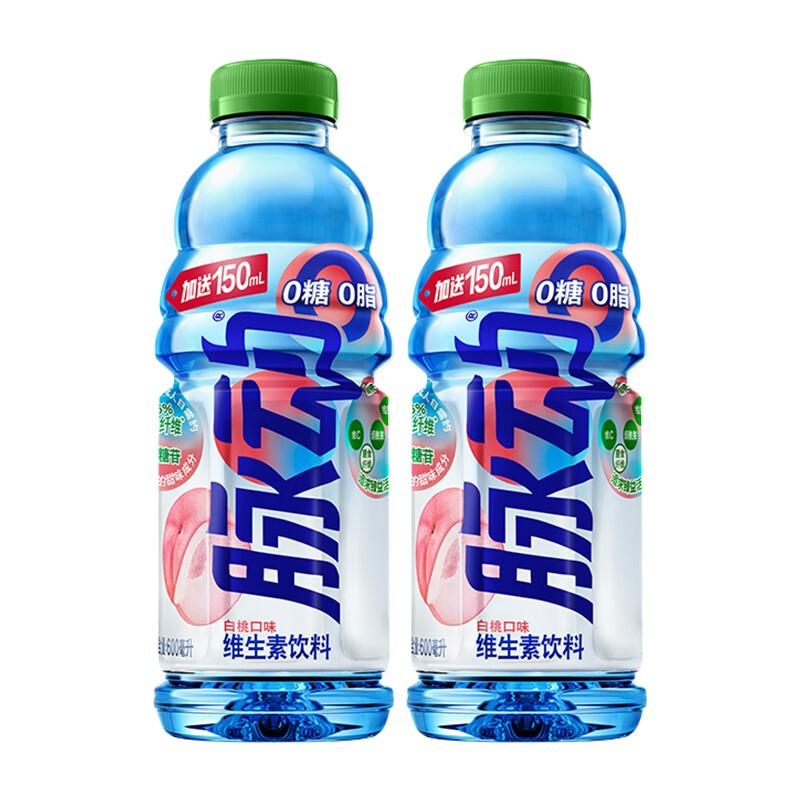 脉动新品0糖无糖0脂白桃味维生素饮料600ml*15瓶整箱夏季运动饮品-图3