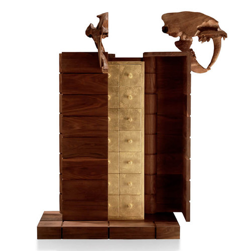 Degas德加实木酒柜Hercules剑齿虎储物柜中古风餐边柜收纳立柜 - 图2