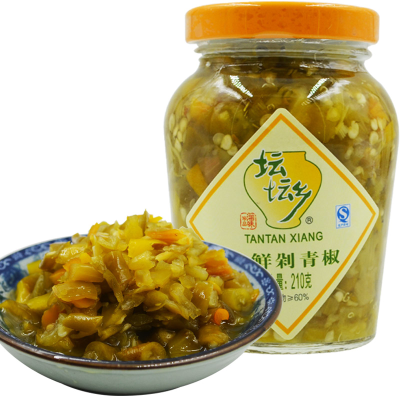 湖南特产坛坛乡脆鲜剁青椒辣椒酱香辣酱剁椒鱼头剁椒酱下饭拌面酱