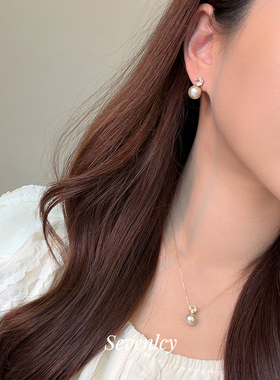 七与【柔光香槟限定项链】巨美！冰切玫瑰钻高亮珍珠项链