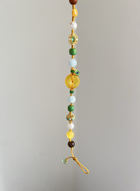 原创设计敦煌天然蜜蜡多宝手串女新中式国风设计师手工编织手链